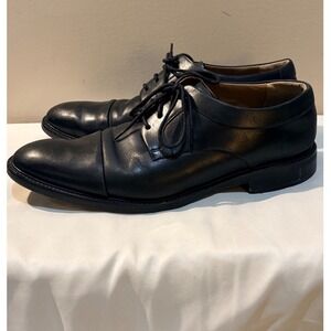 Cole Haan Mens Black Leather Cap Toe Derby Dress Shoes Grand.OS C20155 Sz 9.5 M